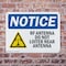Signmission Rf Antenna Do Not Loiter Near Antenna, 24 in W x Rectangle, Plastic OS-2PACK-NS-P-1824-L-18104 - alternate 6